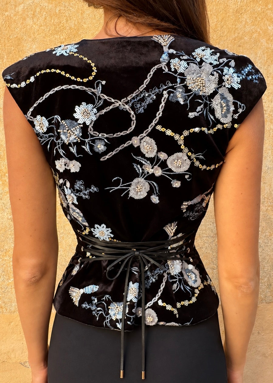 Midnight Bloom Top