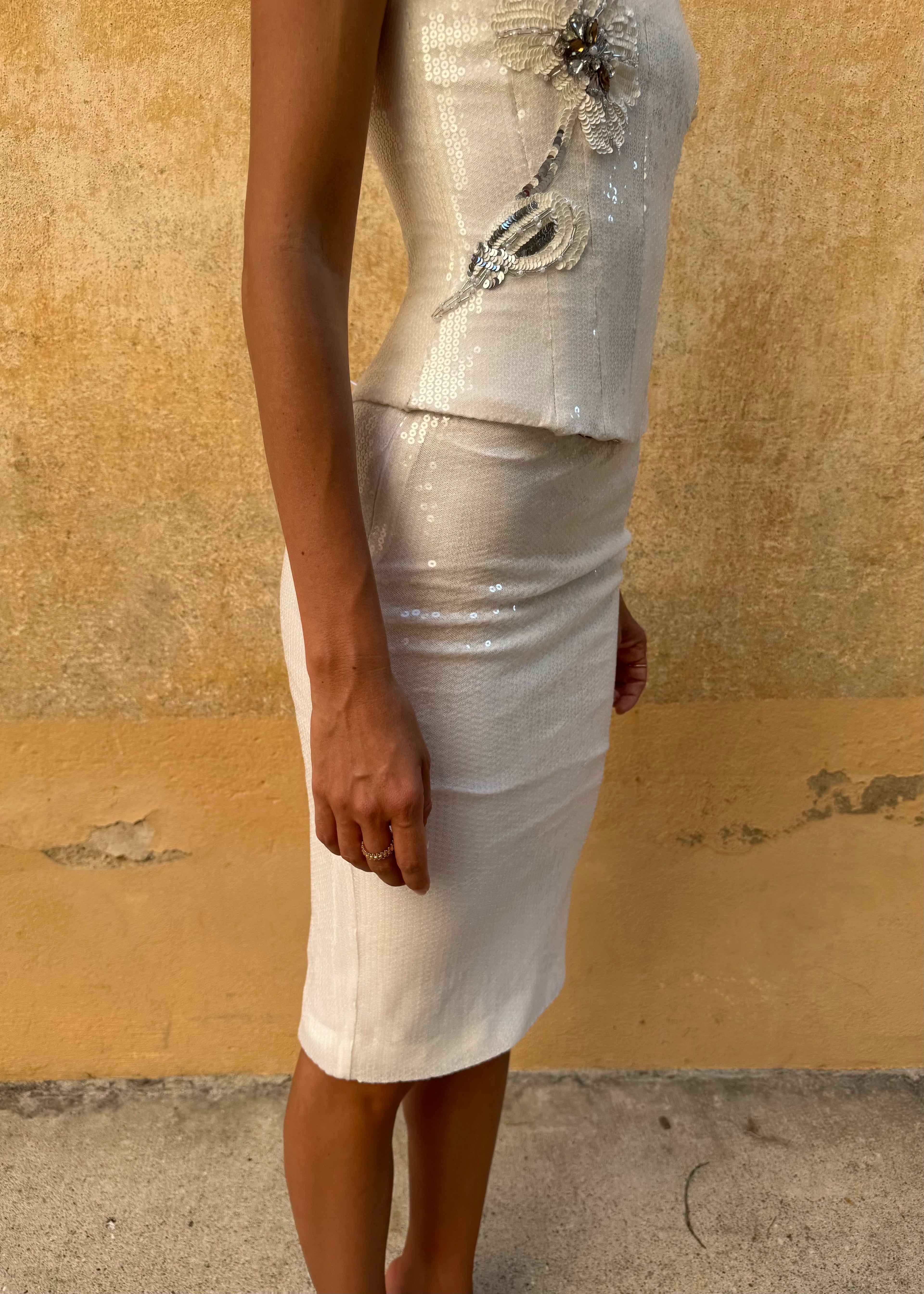 Moon Tide Sequin Midi Skirt