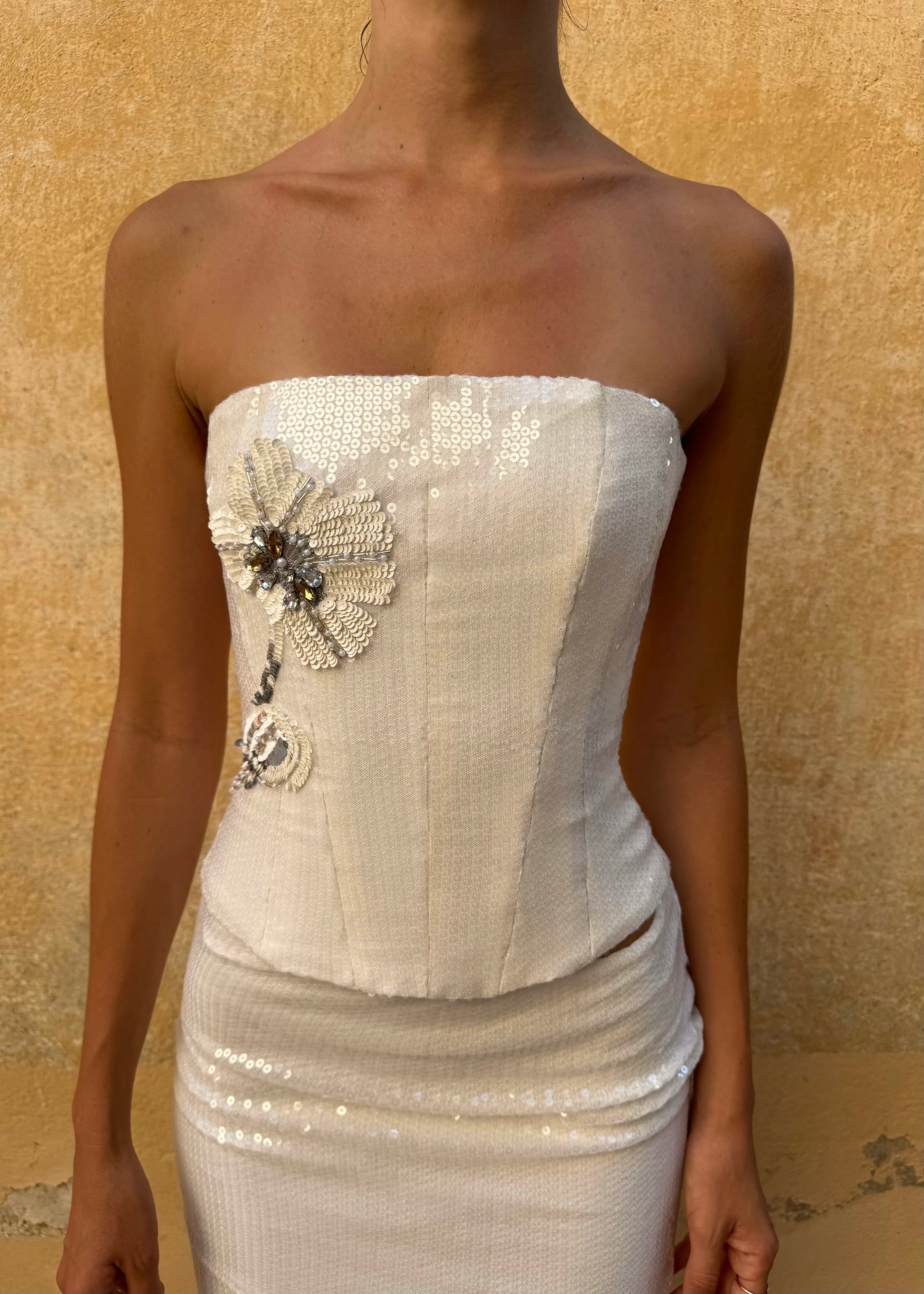 MINIFALDA DE LANA TENCEL CON LAZO LATERAL