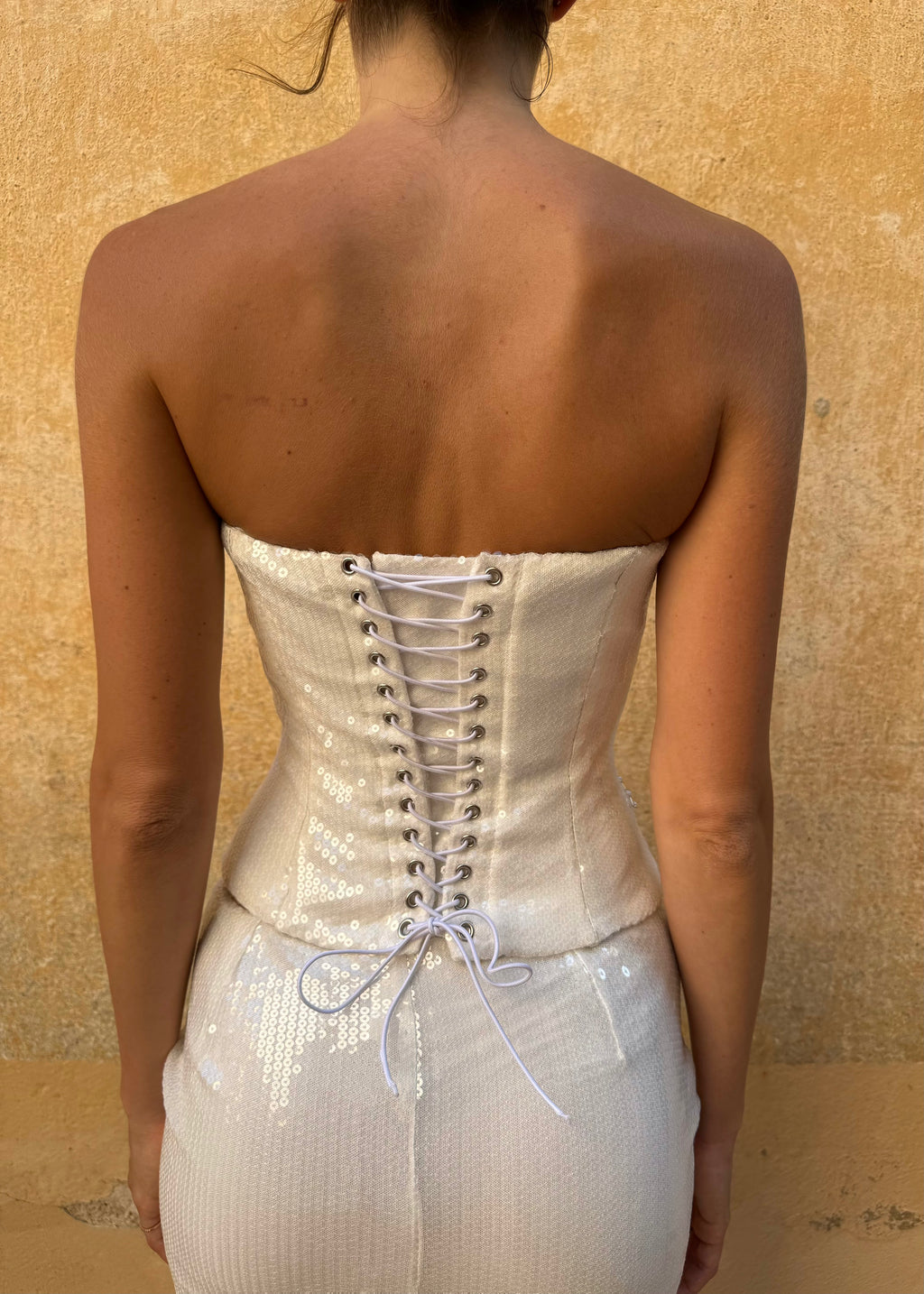 MINIFALDA DE LANA TENCEL CON LAZO LATERAL