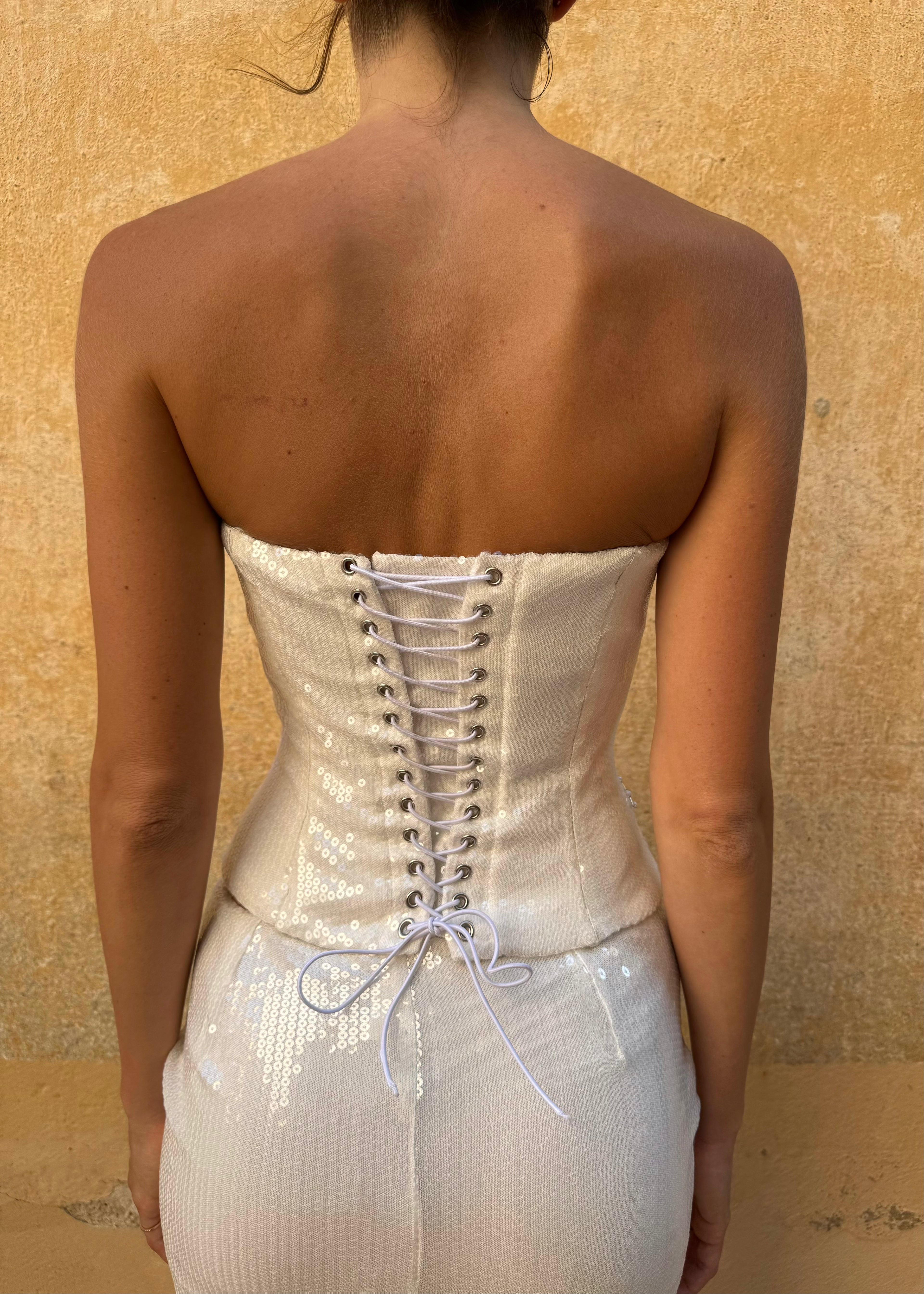 MINIFALDA DE LANA TENCEL CON LAZO LATERAL